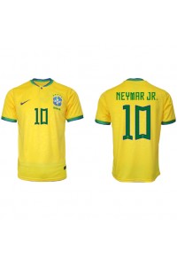Brasilia Neymar Jr #10 Jalkapallovaatteet Kotipaita MM-kisat 2022 Lyhythihainen